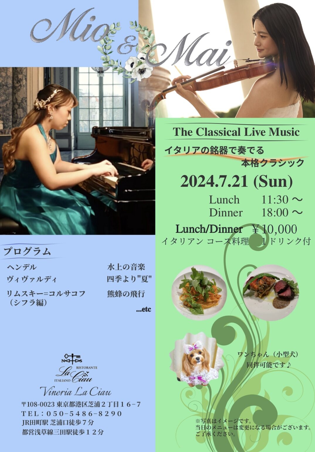 ランチ/ディナーコンサート 旧公式サイト掲載資料